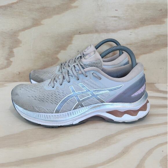 Asics - Gel-Kayano 27 - Running Shoes - Gray/Pink - Women's - 7.5 - 1012B263 - Picture 3 of 9